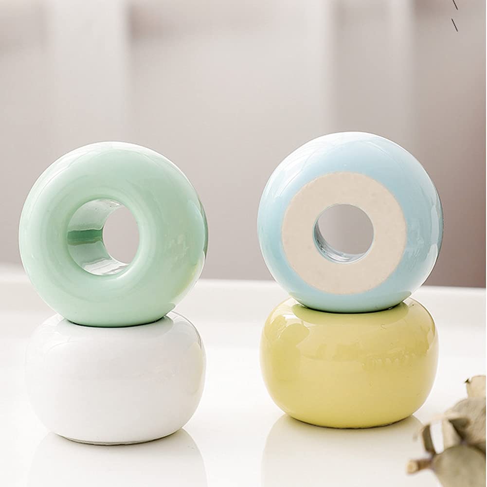 2 Pcs Mini Ceramics Toothbrush Holder,Individual Toothbrush Stand For Bathroom Vanity Countertops Dresser(White)
